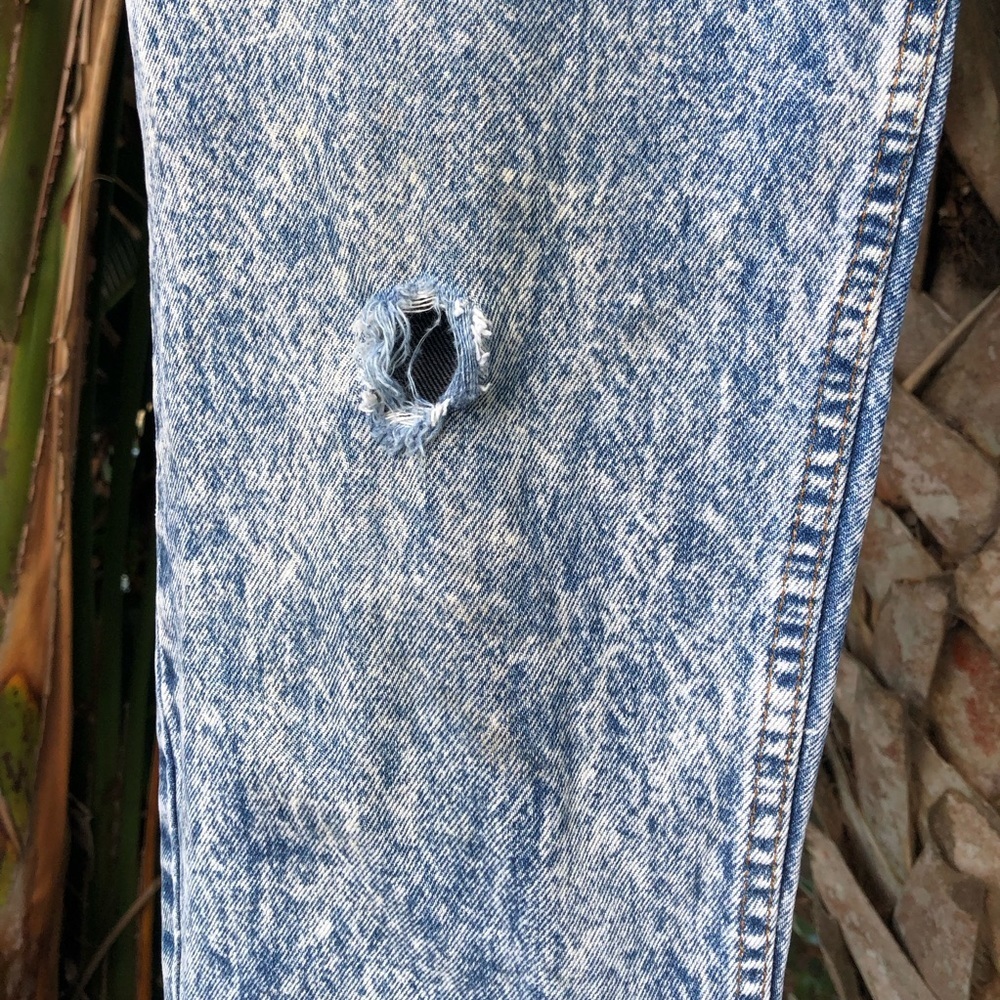 Levi's 550 Orange Tab Vintage 80's USA Made Acid Wash Denim Jeans 28x33 - Picture 13 of 17